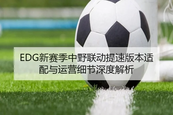 EDG新赛季中野联动提速版本适配与运营细节深度解析